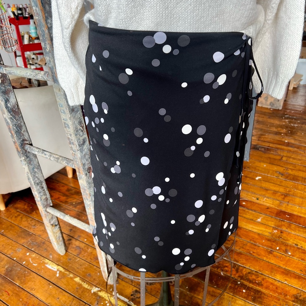 DKMY faux wrap work skirt